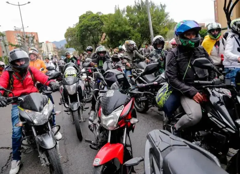 Conductores de motos en Antioquia. Foto de referencia: Colprensa