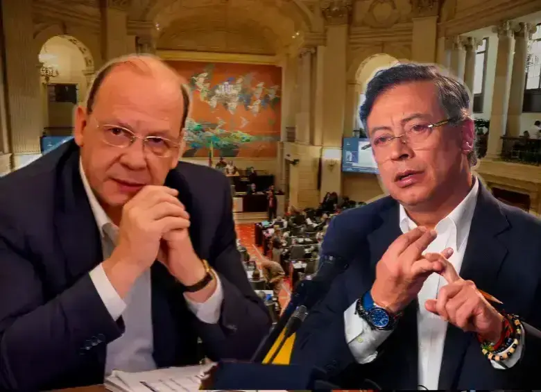 Germán Ávila, ministro de Hacienda, y el presidente Gustavo Petro. FOTO EL COLOMBIANO. 
