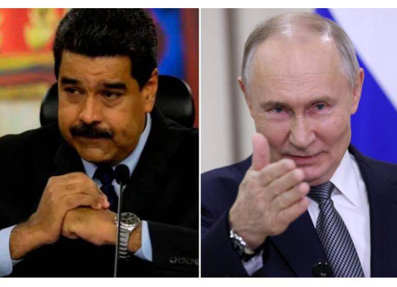 Vladímir Putin y Nicolás Maduro sostuvieron una conversación en el marco de los 80 años del establecimiento de relaciones diplomáticas entre Venezuela y Rusia. FOTO: AFP | GETTY