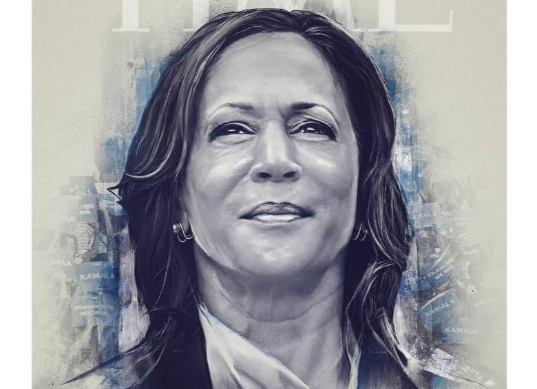 La revista Time describió a la candidata presidencial de Estados Unidos, Kamala Harris, como “un fenómeno político”. FOTO: TIME