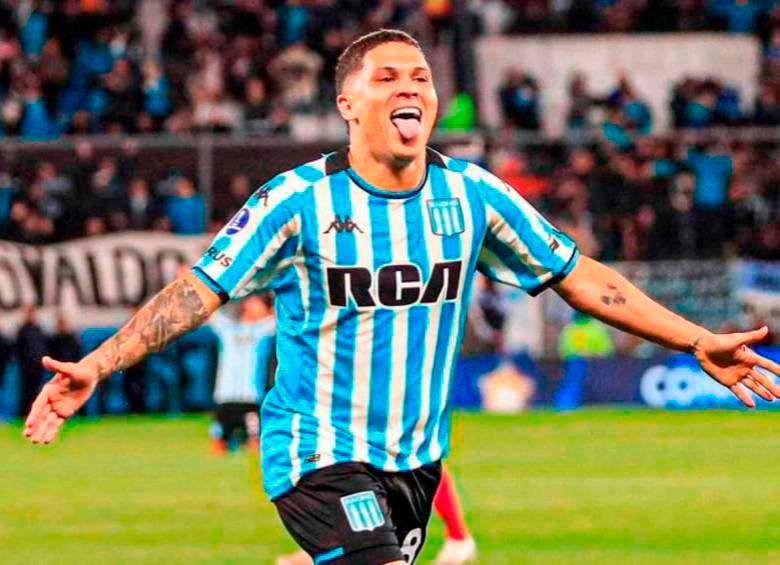 Juan Fernando Quintero jugó un año y medio en Racing de Argentina. FOTO: TOMADA DEL X DE @RacingClub