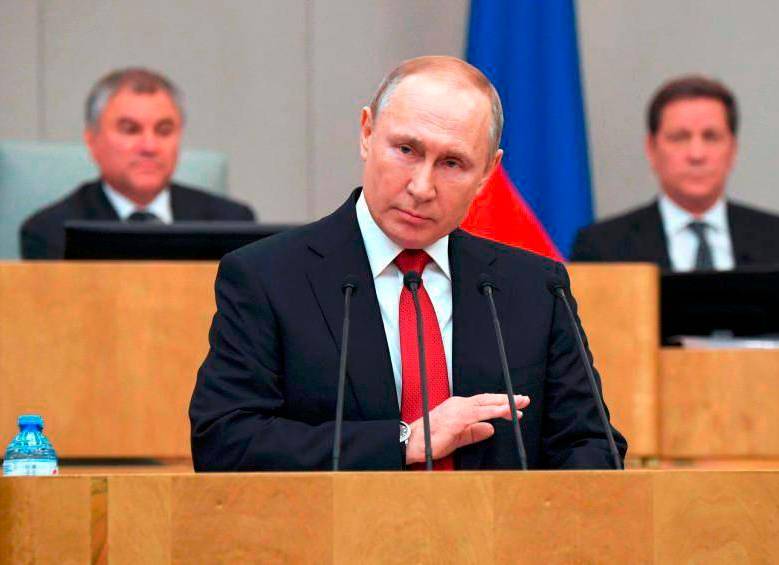Putin anunció la anexión junto a líderes prorrusos de Ucrania. FOTO: AFP 