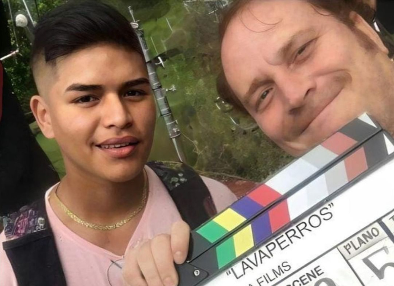 El joven participó en la película colombiana “Lavaperros”, protagonizada por Christian Tappan. FOTO: INSTAGRAM