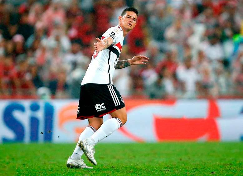 James Rodríguez finalizaría su contrato a finales de esta temporada con Sao Paulo. FOTO GETTY
