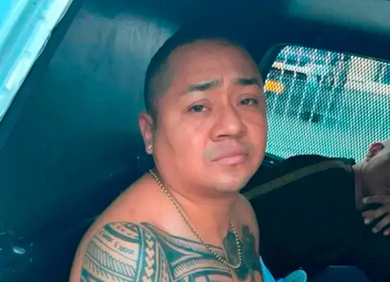 Rolando Federico Gómez Quinde (“Fede”), miembro de la banda “los Choneros”, detenido en Medellín. FOTO: CORTESÍA POLICÍA.