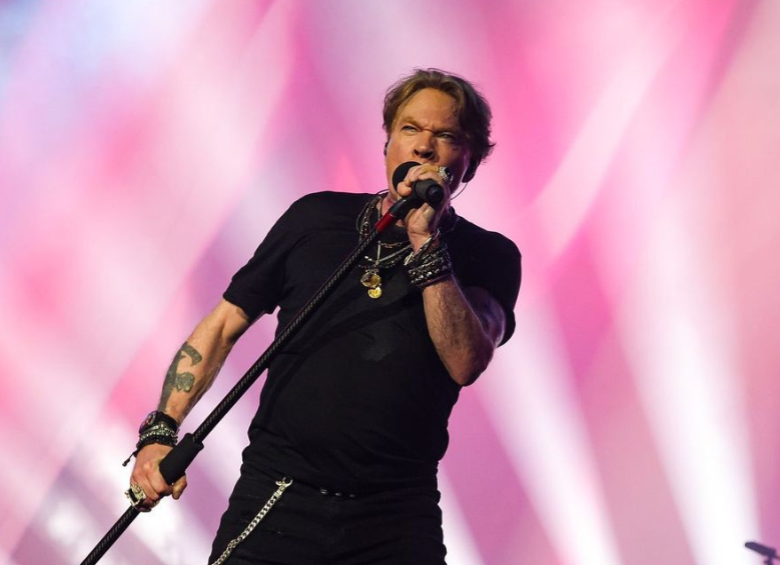 El vocalista Axl Rose durante un concierto con la banda Guns N’ Roses. Foto: Instagram Guns N’ Roses