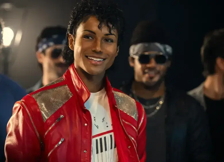 Jaafar Jackson interpretando al Rey del Pop bajo la dirección de Antoine Fuqua. Foto: Cortesia UIP