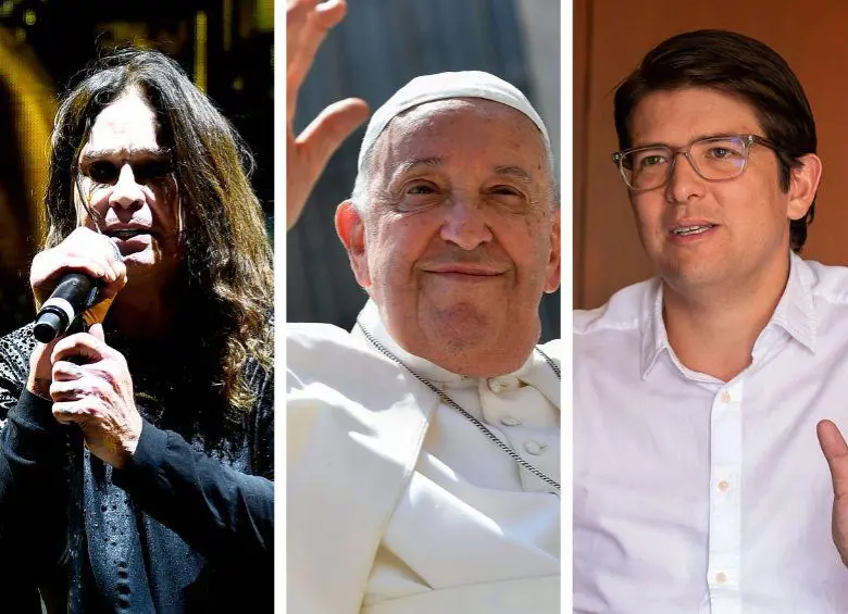 Ozzy Osbourne, el papa Francisco, y Miguel Uribe Turbay, entre los fallecidos más buscados en Google Colombia este 2025. FOTO: AFP | GETTY | ELCOLOMBIANO