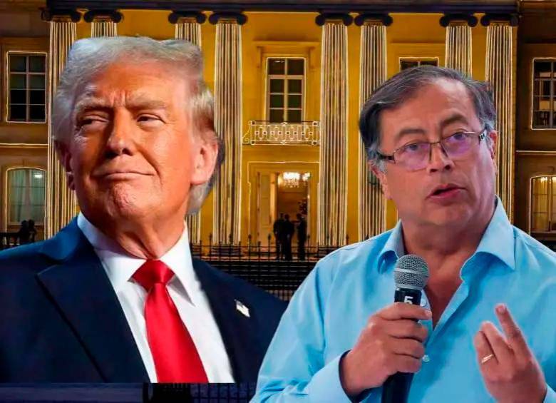En medio de la mayor crisis diplomática reciente entre Colombia y Estados Unidos, Donald Trump acusó a Gustavo Petro de ser “líder del narcotráfico” y suspendió la ayuda antidrogas. FOTO: AFP-EL COLOMBIANO