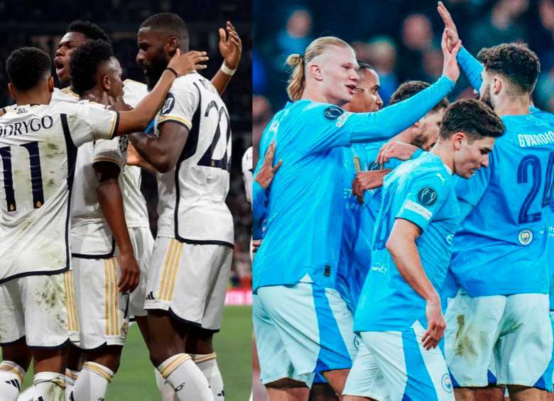 El Real Madrid y Manchester City son los equipos más ganadores del torneo y el vigente campeón. Su enfrentamiento es llamativo. FOTOS: Tomadas de X (antes Twitter) @RealMadrid y @ManchesterCity