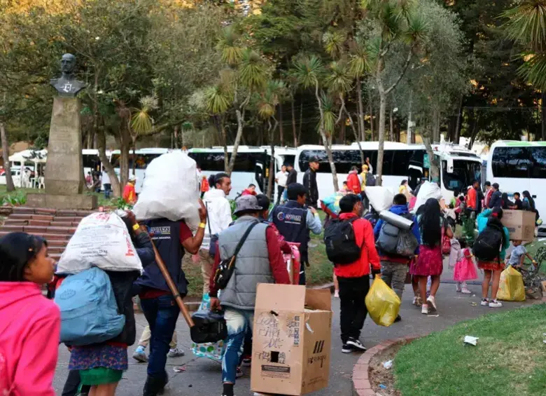 La comunidad Emberá ha estado en constante éxodo hacia la capital. Foto: Alcaldía de Bogotá.