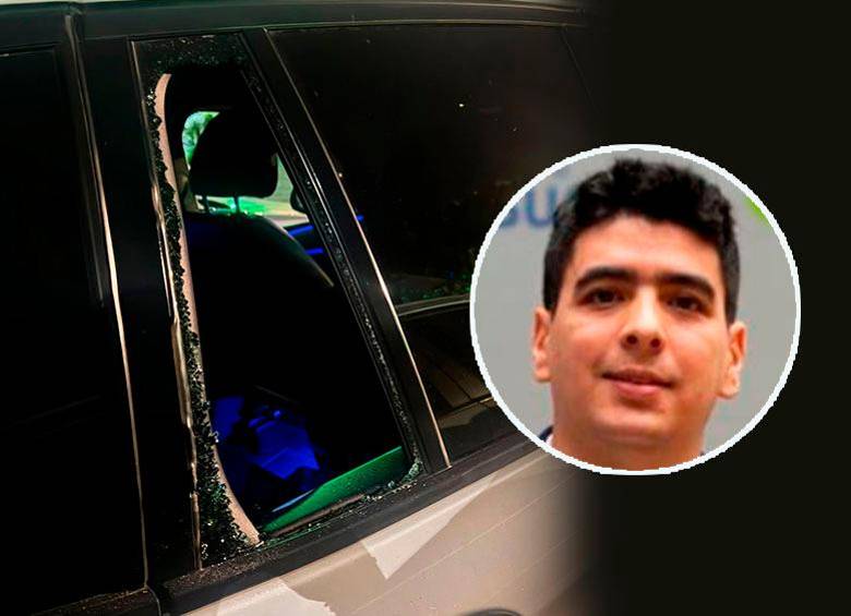 Los ladrones rompieron el vidrio del carro del profesor Edwin Torres y sacaron el computador. FOTOS: CORTESÍA