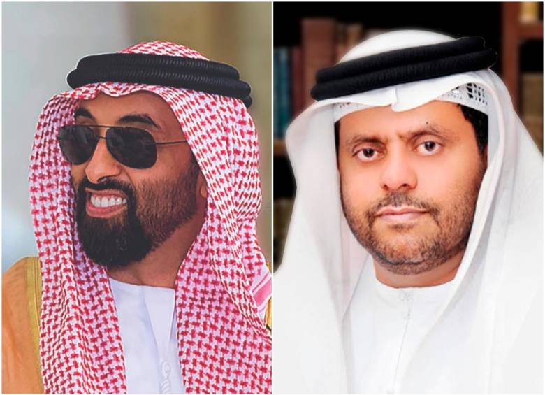 Tahnoon bin Zayed, el jeque detrás de IHC (izquierda); y Mohammed Thani Murshed Ghannam Al-Rumaithi, presidente de Alpha Dhabi Holding (derecha). FOTO: CORTESÍA