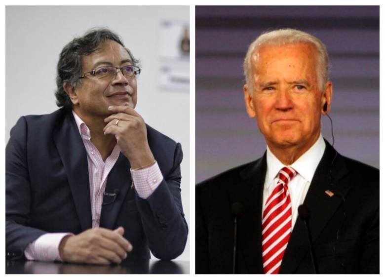Gustavo Petro, Presidente electo de Colombia, y Joe Biden, presidente de Estados Unidos. FOTOS: COLPRENSA