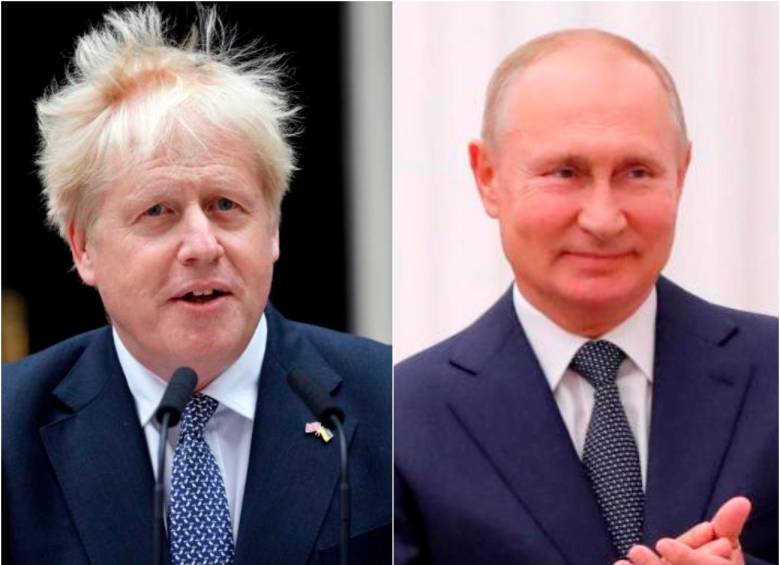 Johnson trató de evitar la acción militar de Rusia al decirle a Putin que Ucrania no se uniría a la OTAN. FOTOS: EFE Y GETTY