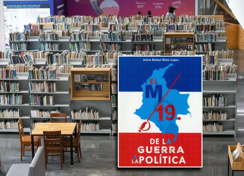 El libro El M-19, de la guerra a la política es objeto de un pulso judicial desde abril pasado, luego de que el alcalde Federico Gutérrez ordenara cancelar su presentación en la Biblioteca Pública Piloto. FOTO: Cortesía y El Colombiano