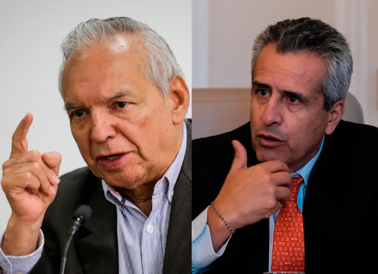 Ricardo Bonilla y Luis Fernando Velasco deberán responder por los delitos de concierto para delinquir agravado, cohecho e interés indebido en la celebración de contratos imputados por la Fiscalía. Ellos aseguran ser inocentes. FOTOS: COLPRENSA