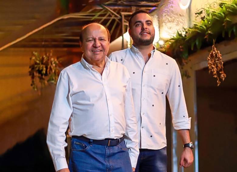 El excongresista de Bello William Ortega y su hijo Sebastián Ortega. FOTO Cortesía