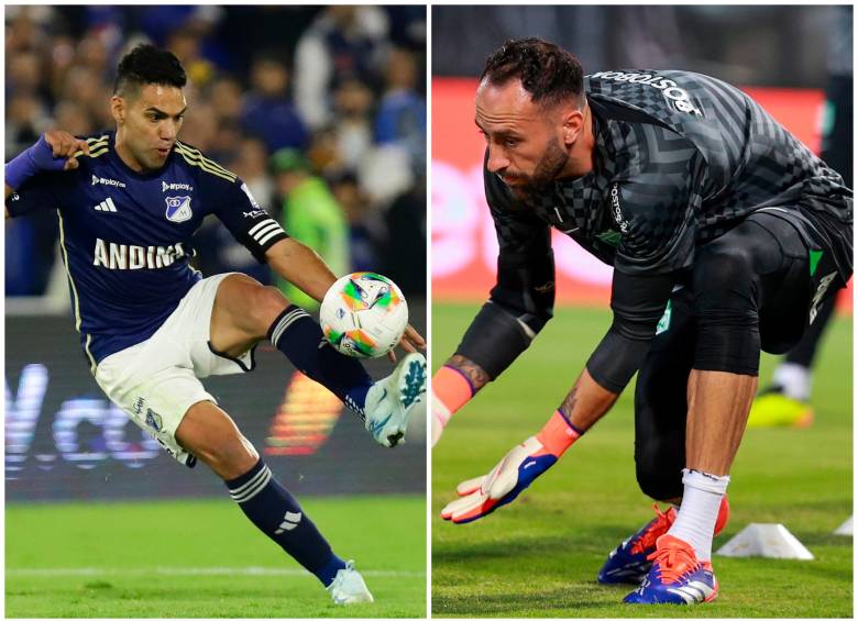 El delantero Radamel Falcao García suma tres goles con Millonarios. David Ospina, por su parte, apenas solo ha recibido 3 tantos con Nacional. FOTO: MANUEL SALDARRIAGA Y COLPRENSA 
