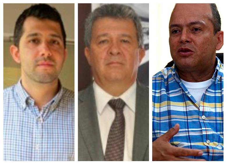 De izquierda a derecha, Juan Camilo Ossa, representante AMS U. y U. Temporal AMI; Jesús Efraín Ossa, mayor accionista de Unión Eléctrica; y César Humberto García, representante legal de Deltec. FOTOS: Cortesía 