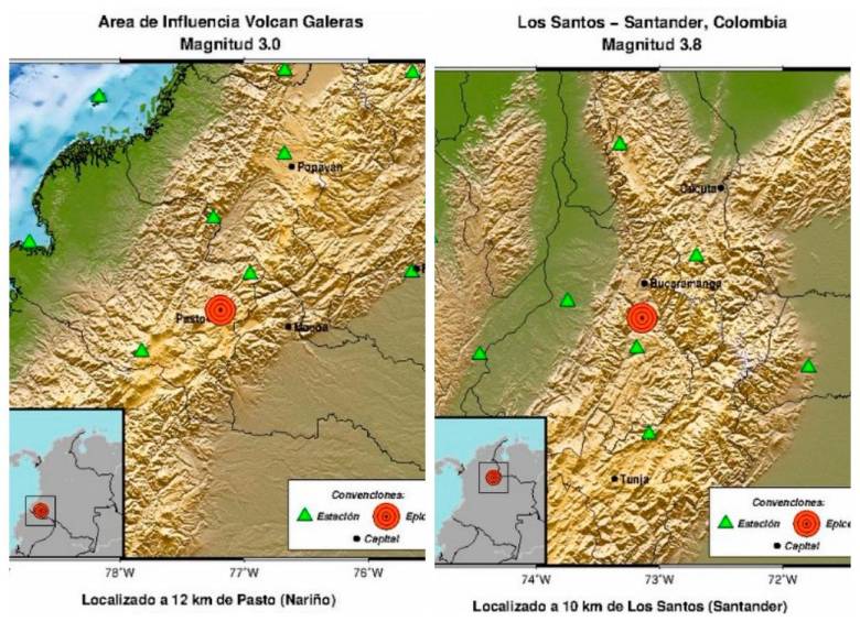 El Servicio Geológico Colombiano informó sobre los dos temblores, ocurridos con unos 10 minutos de diferencia. FOTOS Cortesía