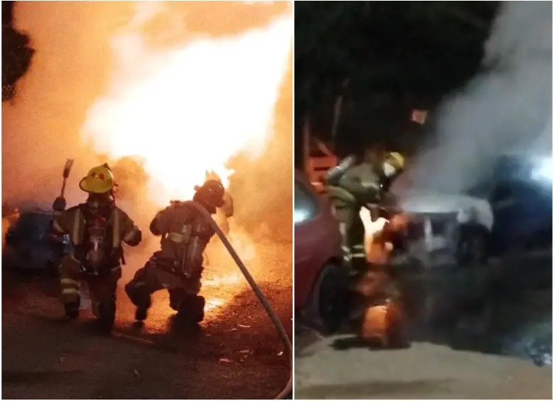 Momentos de la emergencia ocurrida en La Estrella este miércoles. FOTOS: Cortesía