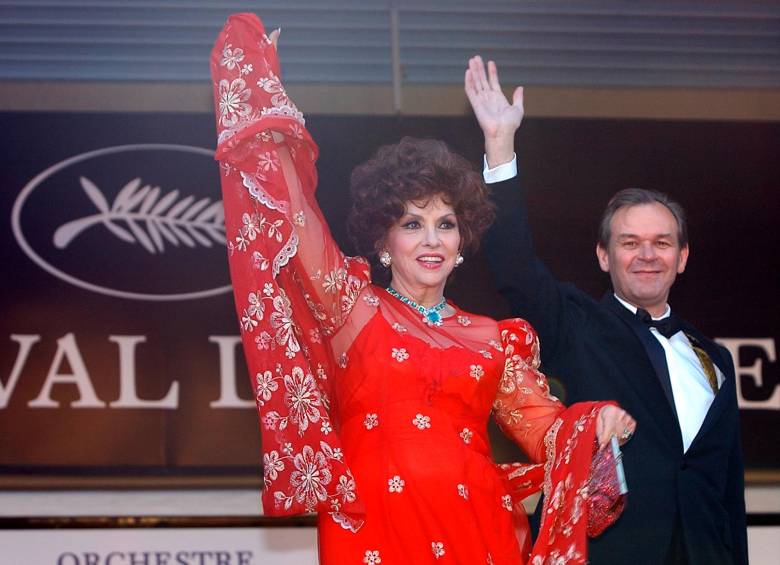 Imagen de Gina Lollobrigida de 2003, durante el Festival de Cine de Cannes. FOTO Archivo