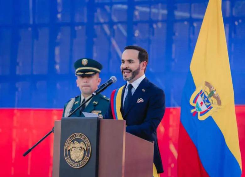 Presidente Abelardo De la Espriella durante su posesión en Cali. Foto: Colprensa