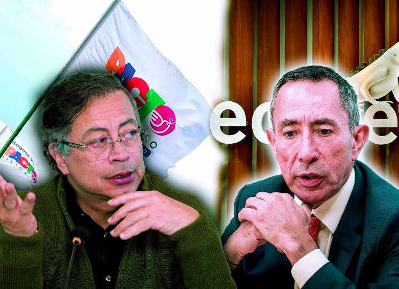 El presidente Gustavo Petro y el presidente de Ecopetrol, Ricardo Roa. FOTO PRESIDENCIA y Colprensa