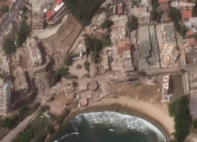 La Guaira, Venezuela, tras los terremotos del 24 de junio de 2026. FOTO<b>:</b> X (@vantortech) / Vantor