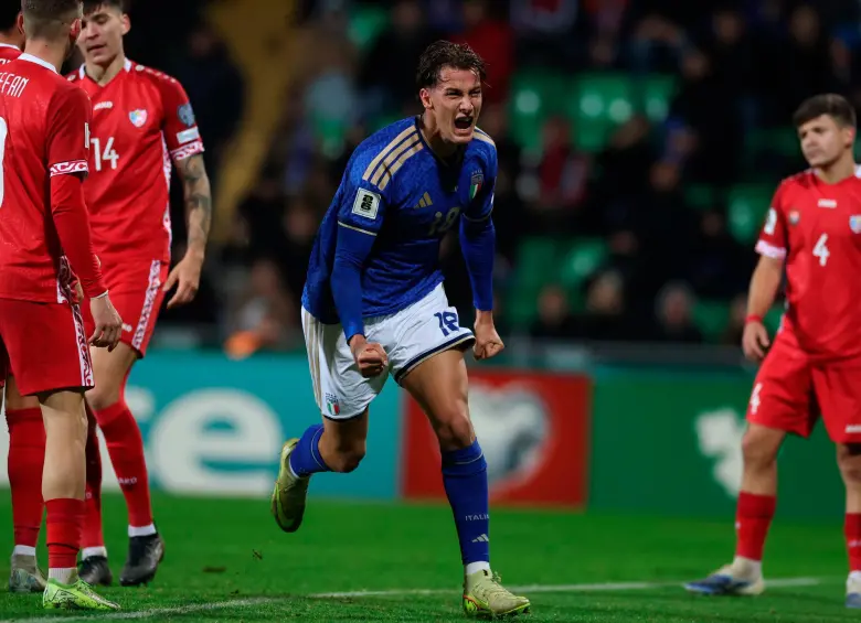 El delantero Francesco Pio Esposito anotó el gol definitivo de la victoria del elenco italiano ante Moldavia. Foto: 