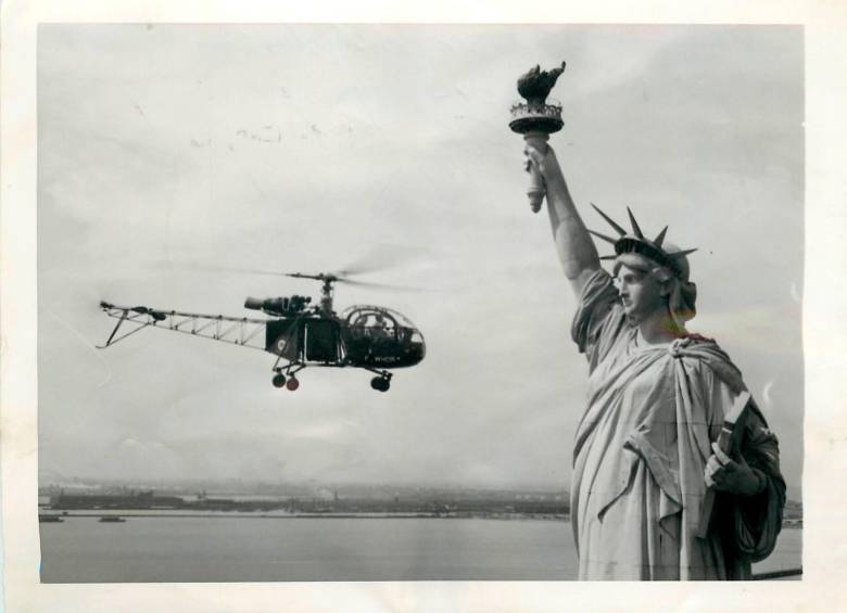 Foto de la Estatua de la Libertad en 1957. FOTO: EL COLOMBIANO