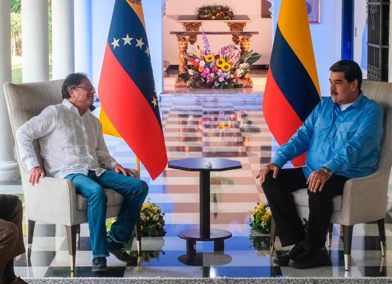 Nicolás Maduro y Gustavo Petro, presidentes de Venezuela y Colombia, respectivamente. FOTO: Cortesía