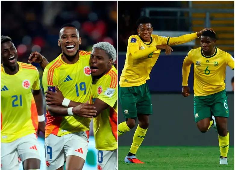 Colombia y Sudáfrica sub-20 se enfrentarán este miércoles por un pase a cuartos de final. Fotos: GETTY