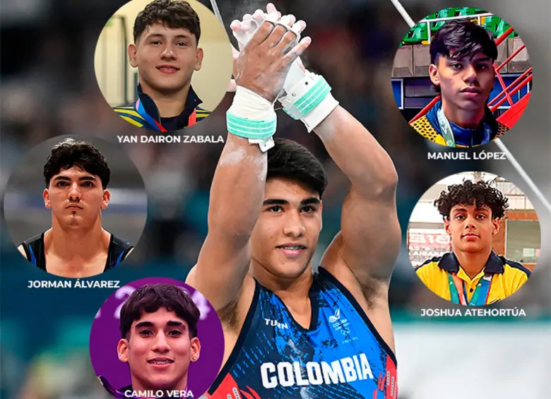 Ángel Barajas es la nueva sensación de la gimnasia artística mundial. FOTOS AFP Y CORTESÍA