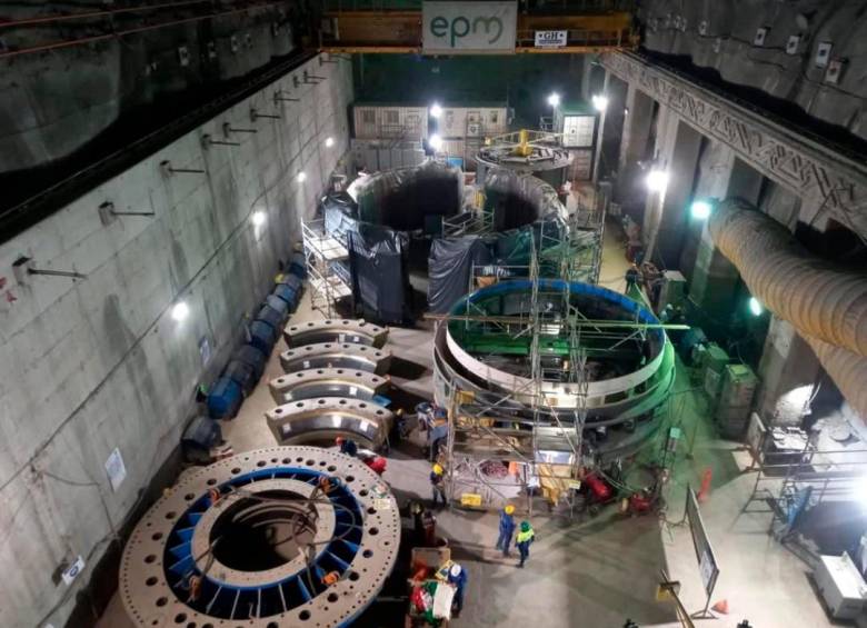 El estator es de forma circular, con un diámetro externo de 14 metros. Estará ubicado en la casa de máquinas de la central energética. FOTO: CORTESÍA EPM.