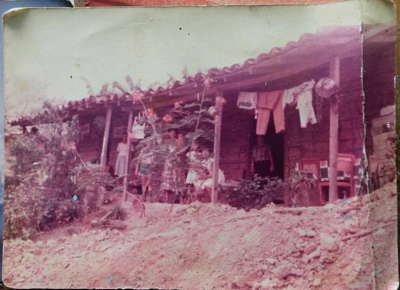 Imagen de las primeras casas levantadas en el terreno. 