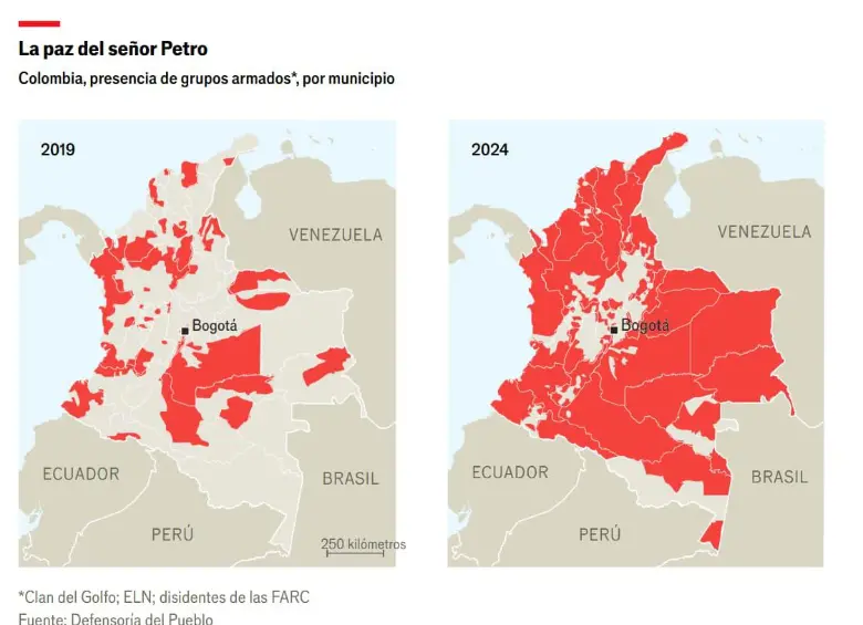 The Economist analizó la gestión del presidente Gustavo Petro. En una publicación abordó diversos temas relacionados con la economía, las reformas sociales, la seguridad y las instituciones. FOTOS: Captura de pantalla