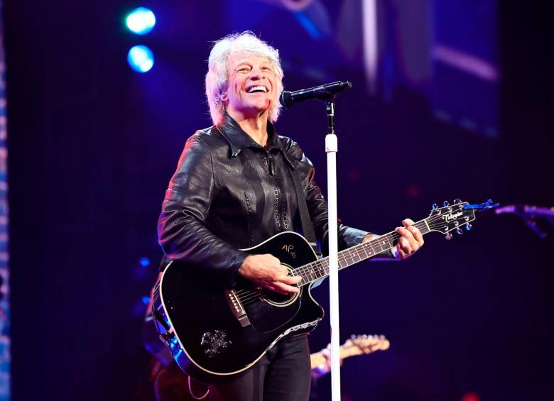 Bon Jovi salió vestido de cuero negro en el primer concierto del Madison Square Garden. FOTO Getty