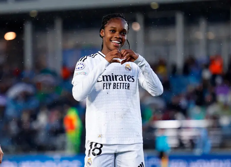 Linda Caicedo llegó a tres asistencias en esta temporada de la Liga F española. FOTO: Tomada de X @realmadridfem