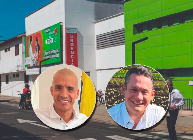 A la izquierda, el gerente del Hospital de La Ceja, Javier Alejandro Bedoya. A la derecha, el diputado de Antioquia que hizo la denuncia. José Luis Noreña. FOTOS Tomadas de redes sociales