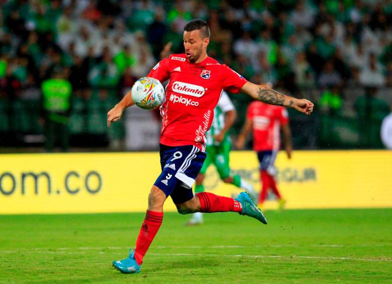 Luciano Pons solo ha conseguido un gol con el Medellín en 2023. Fue el 4 de febrero, en el empate 1-1 con Santa Fe. FOTO Camilo Suárez