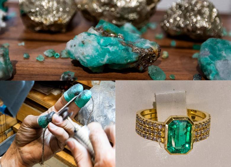 Las esmeraldas tienen una bella transformación en la joyería Inter. Foto: Julio César Herrera