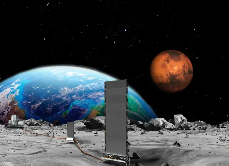 Una imagen conceptual del Proyecto de Energía de Superficie de Fisión de la Nasa. FOTO cortesía de la Nasa