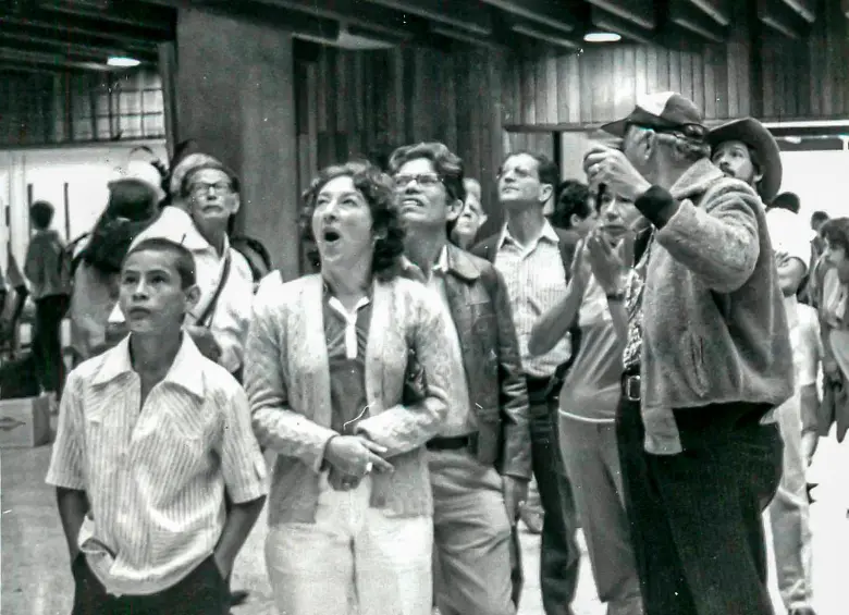 Más de 5.000 personas asistieron a la inauguración del aeropuerto de Rionegro el 29 de agosto de 1985. FOTO CIP-EL COLOMBIANO