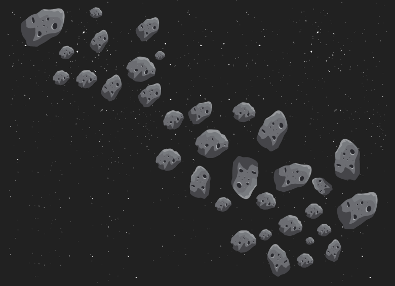Ejemplo de asteroides ilustrados. <b>Foto: Sstock</b>