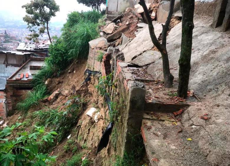 En la Vereda Ajizal, donde fueron evacuadas 12 familias, murieron dos personas por un deslizamiento en 2020. FOTO: ALCALDÍA ITAGÜÍ