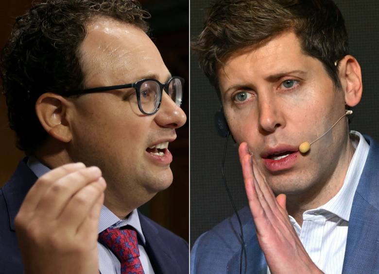 Los gigantes tecnólogicos como Dario Amodei, CEO de Anthropic; y Sam Altman, CEO de OpenAI, abogan por pisar el freno. Pero sus críticos creen que detrás hay un truco tan viejo como el capitalismo. FOTO: AFP.
