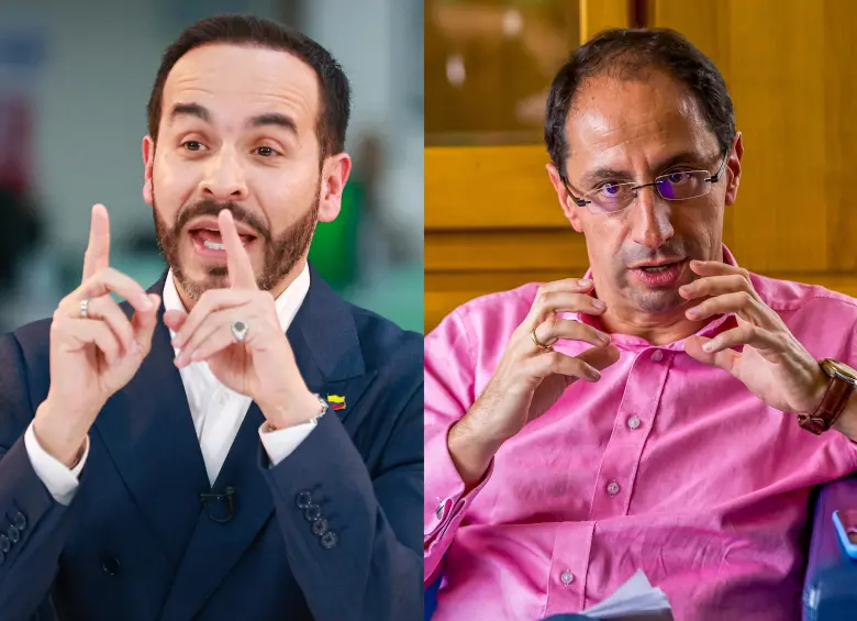 El candidato presidencial Abelardo de La Espriella y su fórmula vicepresidencial José Manuel Restrepo. Foto: Manuel Saldarriaga