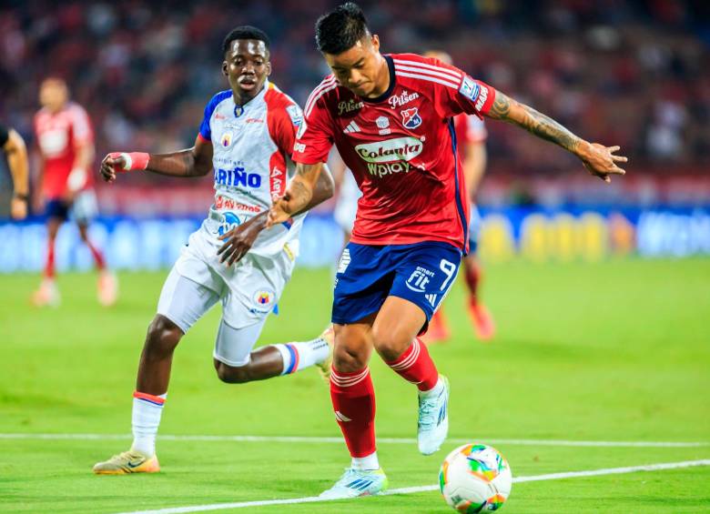 Luis Sandoval, delantero del Medellín. La afición espera su regreso con goles. FOTO CAMILO SUÁREZ